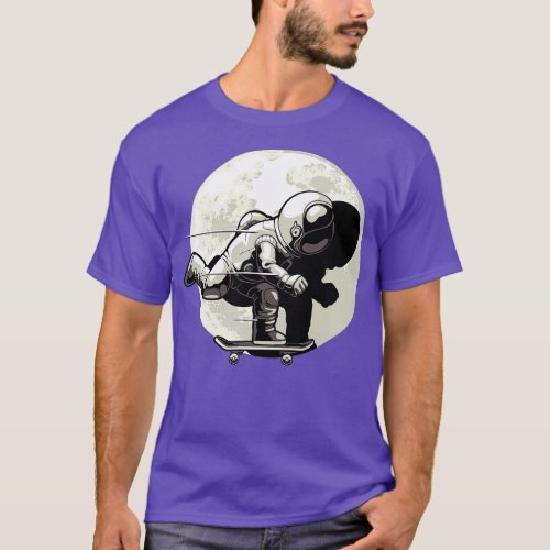 Astronaut Skateboarding T_Shirt
