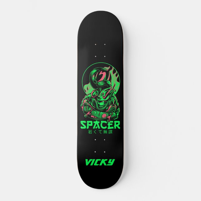 Astronaut Skater Illustration Skateboard (Front)
