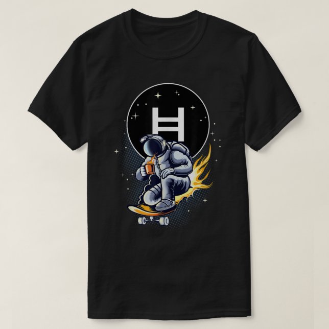 Astronaut Skater | Space Coffee Adventure T-Shirt (Design Front)