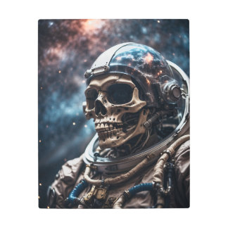 Astronaut skeleton guy. metal print