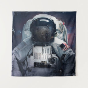 Astronaut sloth koala tapestry