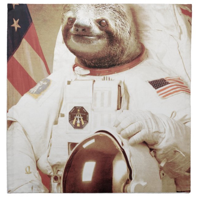 Astronaut Sloth Napkin (Front)