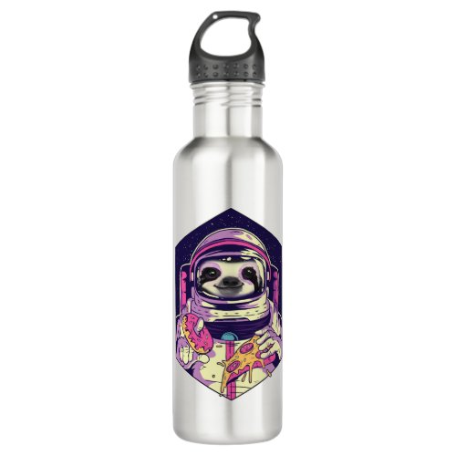 Astronaut sloth  stainless steel water bottle