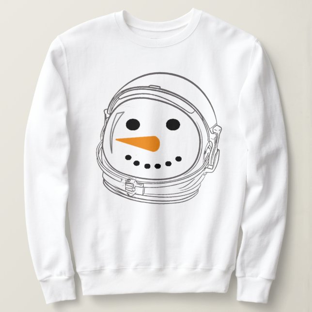 Astronaut Snowman Sweatshirt - Funny Christmas  (Design Front)