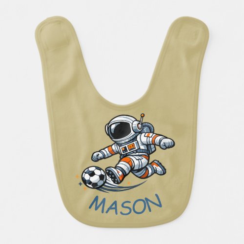 Astronaut Soccer Baby Bib