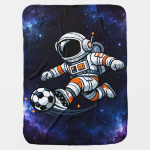 Astronaut Soccer Baby Blanket