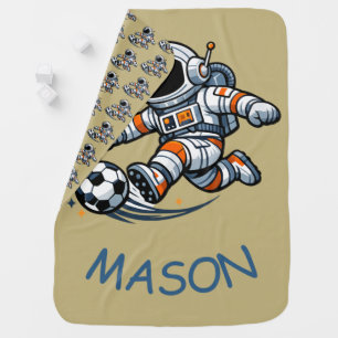Astronaut Soccer Baby Blanket
