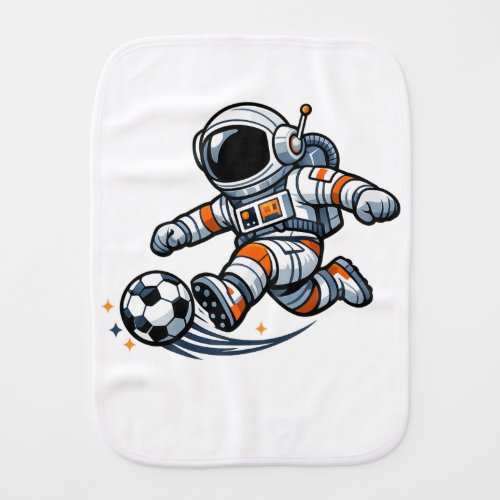 Astronaut Soccer Baby Burp Cloth
