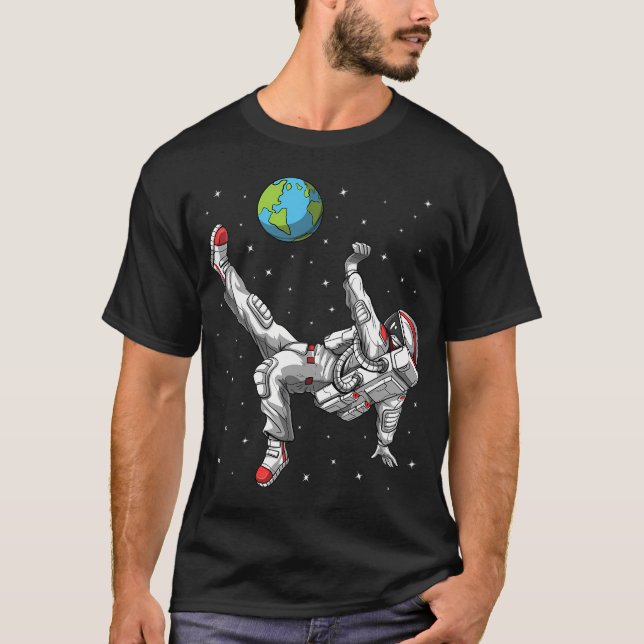 Astronaut Soccer Player T-Shirt (Front)