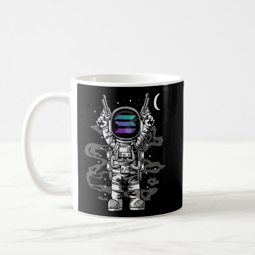 Astronaut Solana Coin Sol To The Moon Crypto Token Coffee Mug