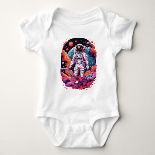 Astronaut space adventure design baby bodysuit
