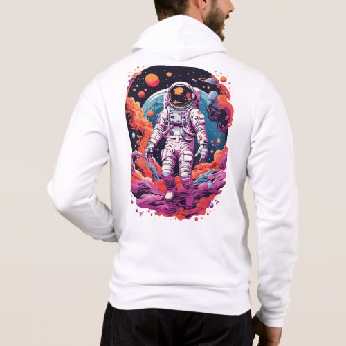 Astronaut space adventure design hoodie