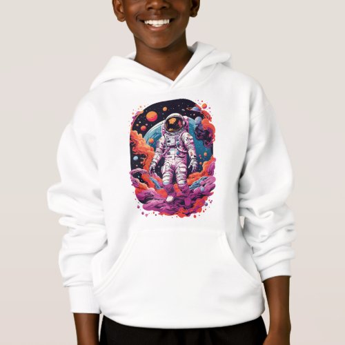 Astronaut space adventure design hoodie