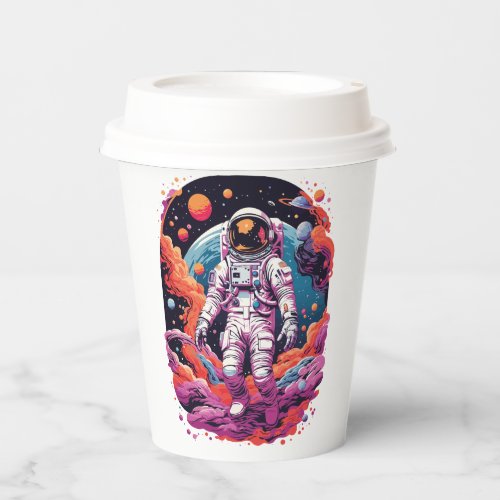 Astronaut space adventure design paper cups
