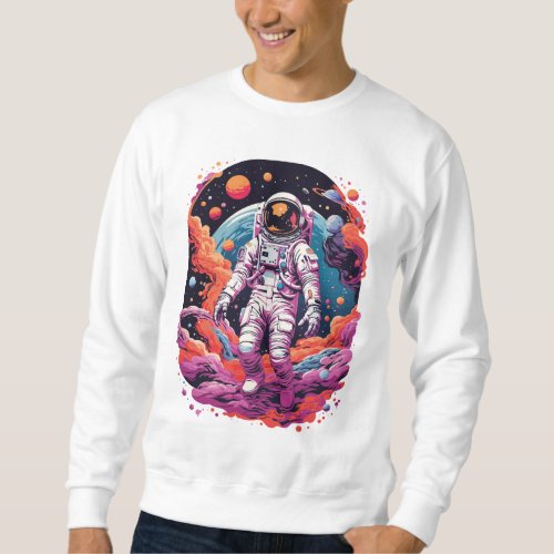 Astronaut space adventure design sweatshirt