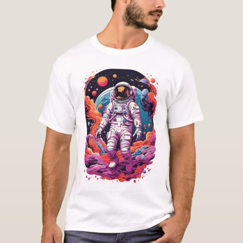 Astronaut space adventure design T_Shirt
