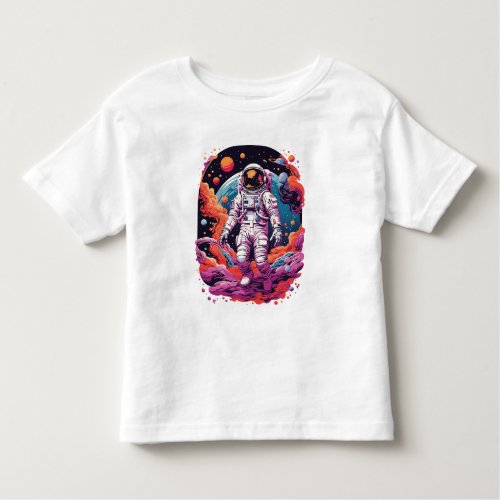 Astronaut space adventure design toddler t_shirt