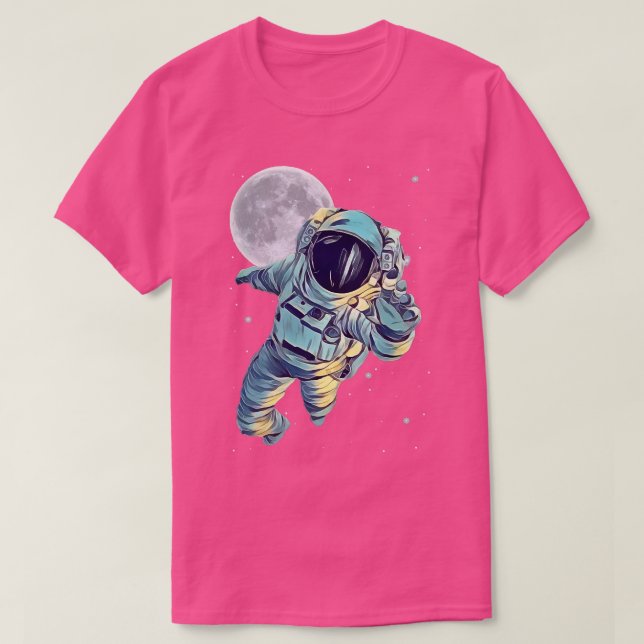Astronaut Space Aescolorful Eclipse Space A T-Shirt (Design Front)