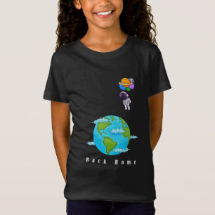 Astronaut Space Art T-Shirt–Floating with Balloons T-Shirt