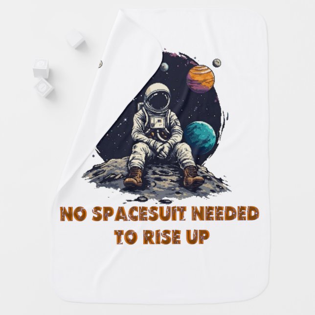 Astronaut Space Baby Blanket (In Situ)