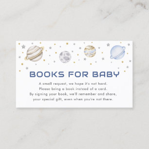 Astronaut Space Baby Shower Books for Baby Card