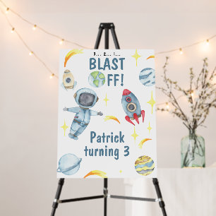 Astronaut Space Birthday Party Foam Board