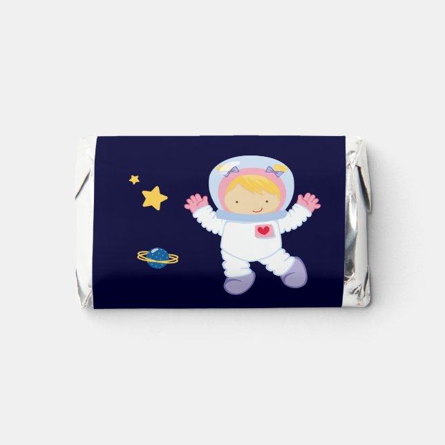 Astronaut Space Birthday Party Personalized Hershey's Miniatures (Front)