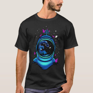 Astronaut Space Butterflies Astronauts Helmet Cos T-Shirt