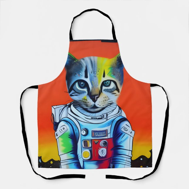 Astronaut Space Cat Apron (Front)