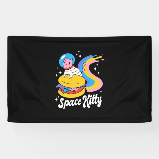 Astronaut Space Cat Banner (Horizontal)