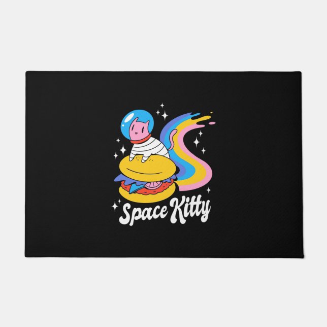 Astronaut Space Cat Doormat (Front)