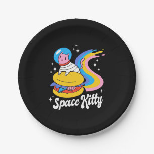 Astronaut Space Cat Paper Plates