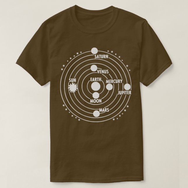 Astronaut Space day Universe Planets Moon Stars  T-Shirt (Design Front)