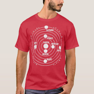 Astronaut Space day Universe Planets Moon Stars T- T-Shirt