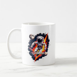 astronaut space explore design coffee mug