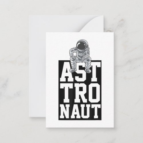 Astronaut Space Explorer Outer Space Cosmonaut  Note Card