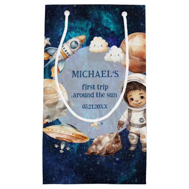 Astronaut Space First Trip Around The Sun Gift Bag (Front)