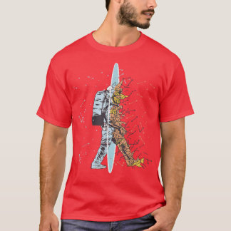 Astronaut Space floating Moon Mars Planets T-Shirt