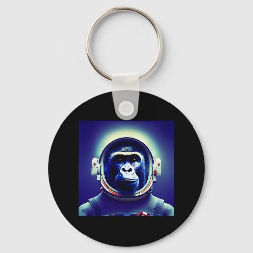 Astronaut Space Galaxy Monkey Keychain