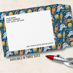 Astronaut Space Galaxy Pattern Custom Address Text Envelope Mailers