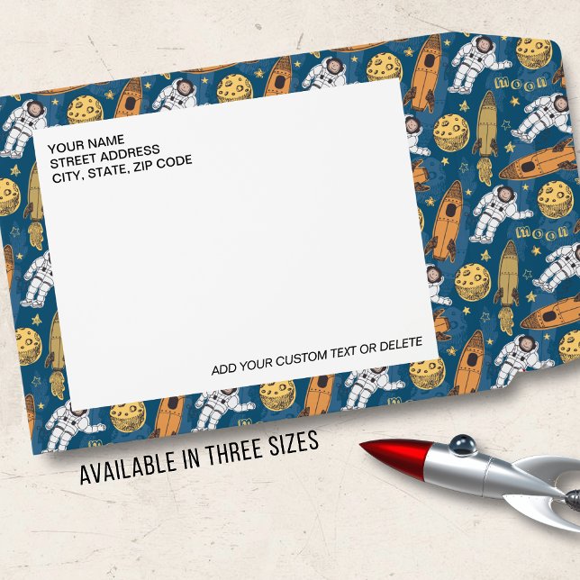 Astronaut Space Galaxy Pattern Custom Address Text Envelope Mailers (Creator Uploaded)