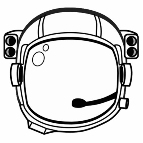 Astronaut Space Helmet Cutout