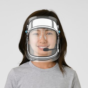 Astronaut Space Helmet Kids' Face Shield by WRAPPED_TOO_TIGHT at Zazzle