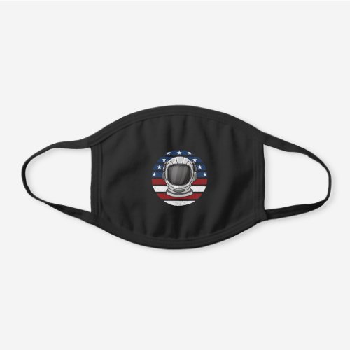 Astronaut Space Helmet USA Flag Black Cotton Face Mask