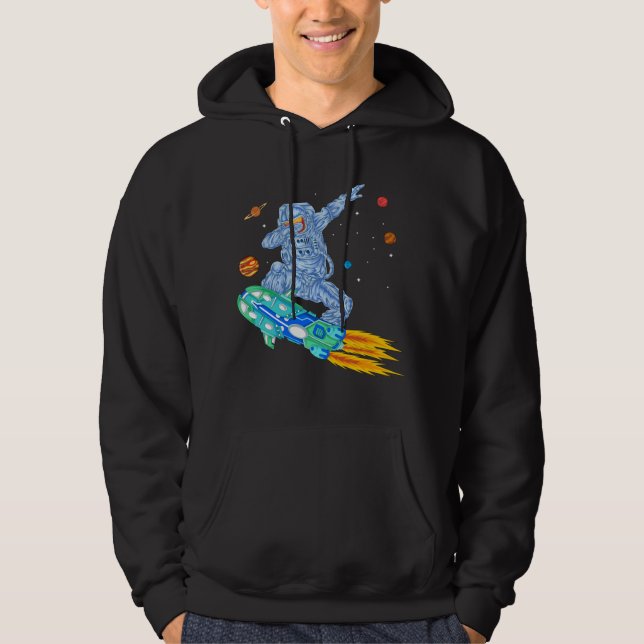 Astronaut space hoverboard hoodie (Front)
