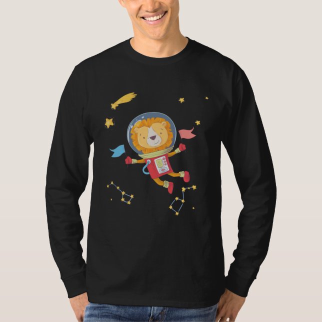 astronaut space lion wear galaxy T-Shirt (Front)