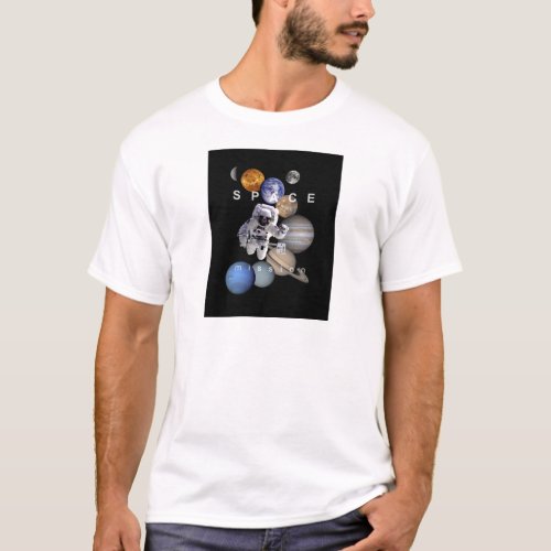astronaut space mission solar system planets T_Shirt