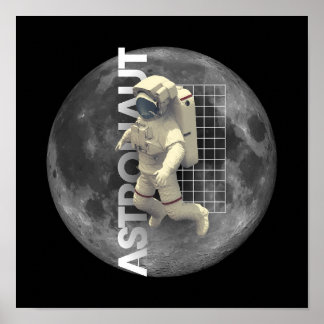Astronaut Space Moon Poster | NUVEX