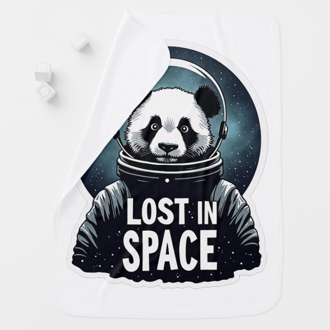 Astronaut Space Panda , Lost in Space Baby Blanket (In Situ)