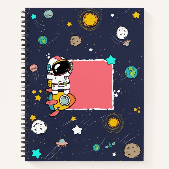 Astronaut Space Party Notebook (Front)